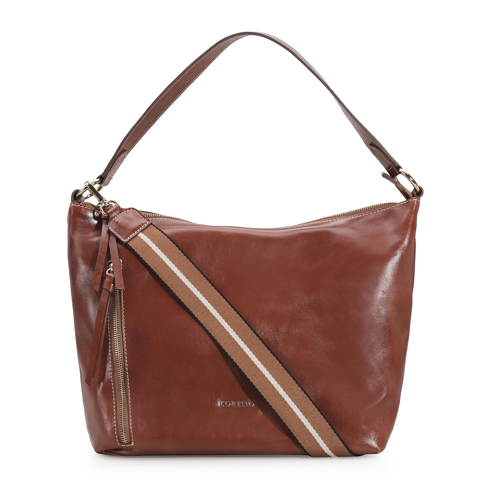 Bolsa Hobo Couro Marrom