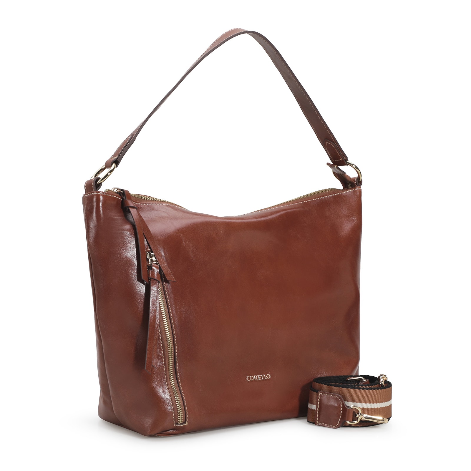 Bolsa Hobo Couro Marrom