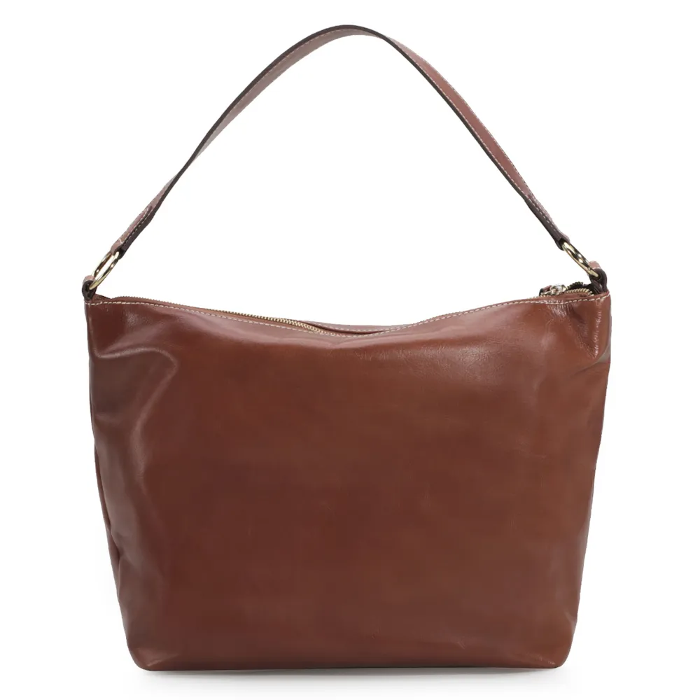 Bolsa Hobo Couro Marrom - imagem 3