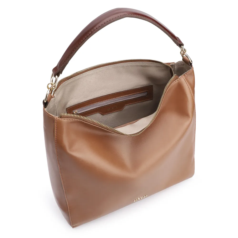 Bolsa Hobo Couro Marrom - imagem 4