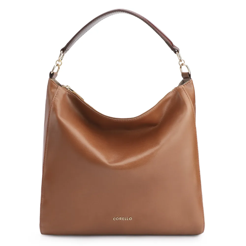 Bolsa Hobo Couro Marrom