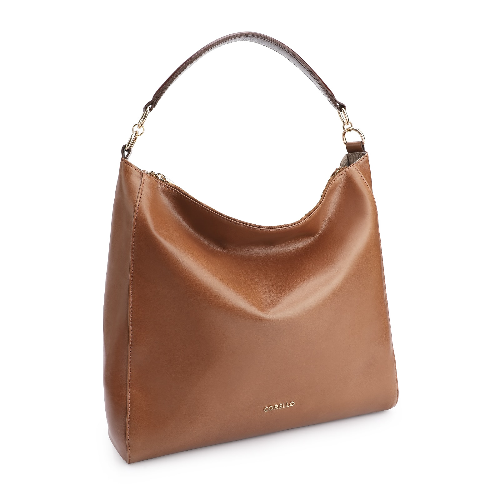 Bolsa Hobo Couro Marrom