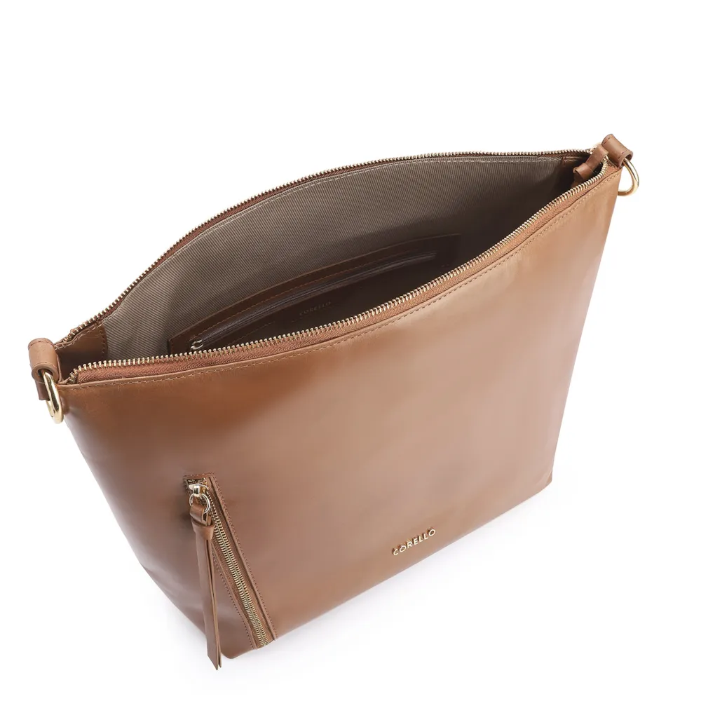 Bolsa Hobo Couro Marrom - imagem 4