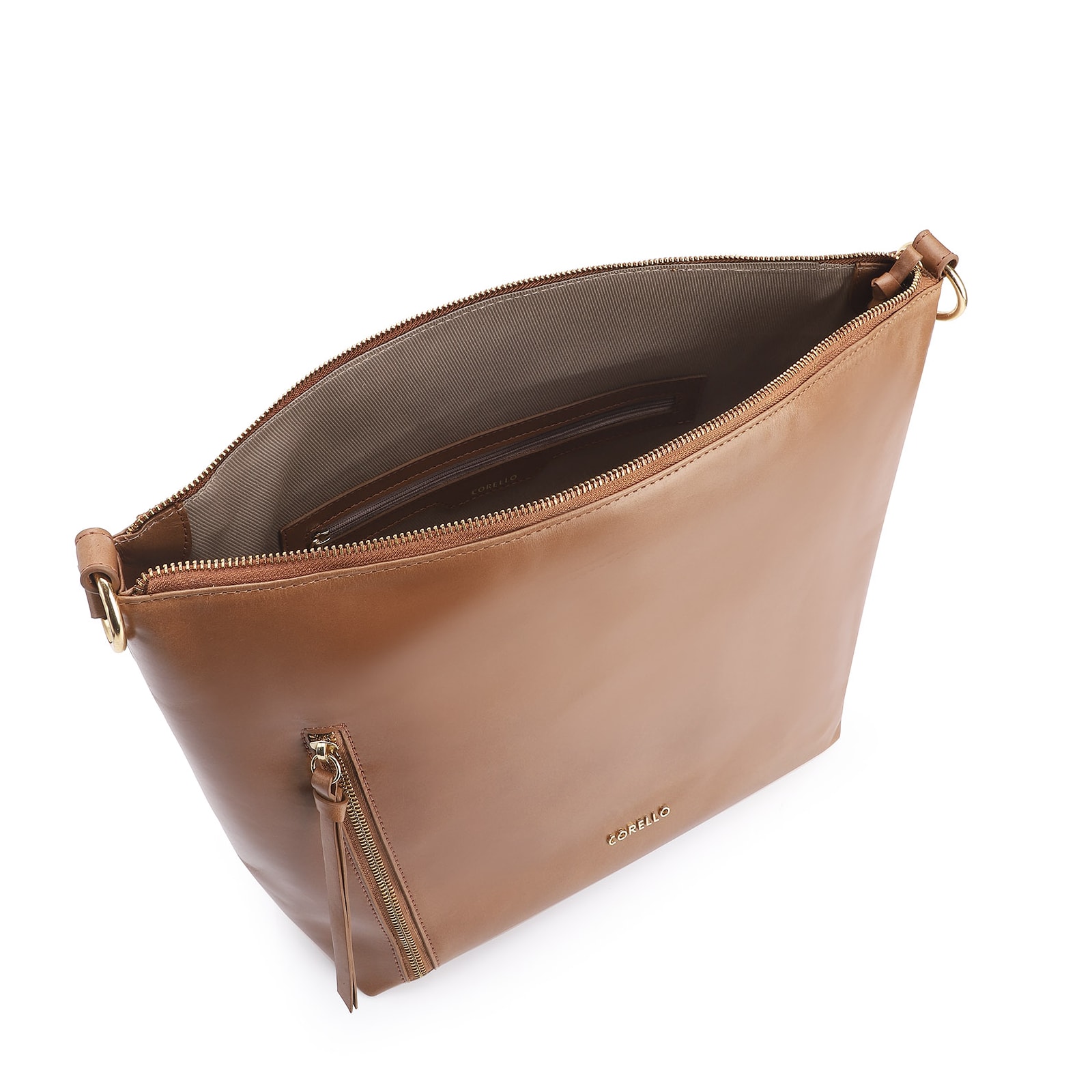 Bolsa Hobo Couro Marrom