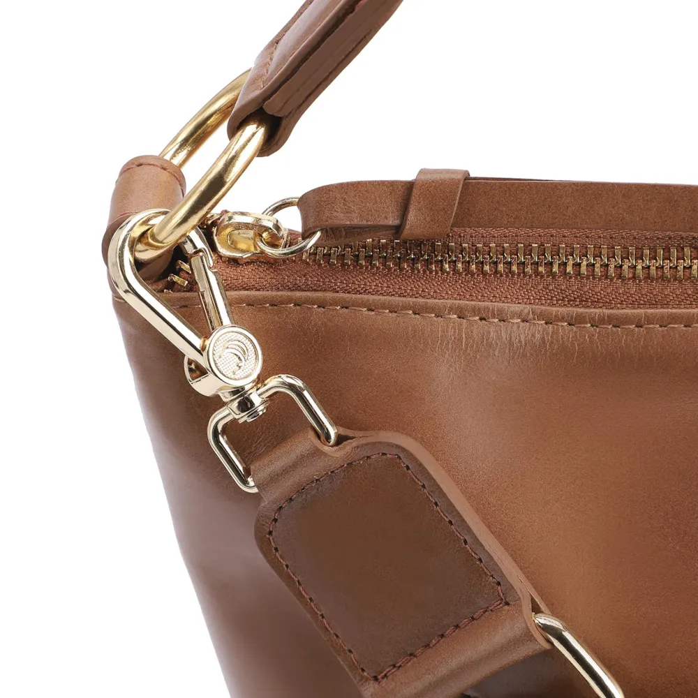 Bolsa Hobo Couro Marrom - imagem 5