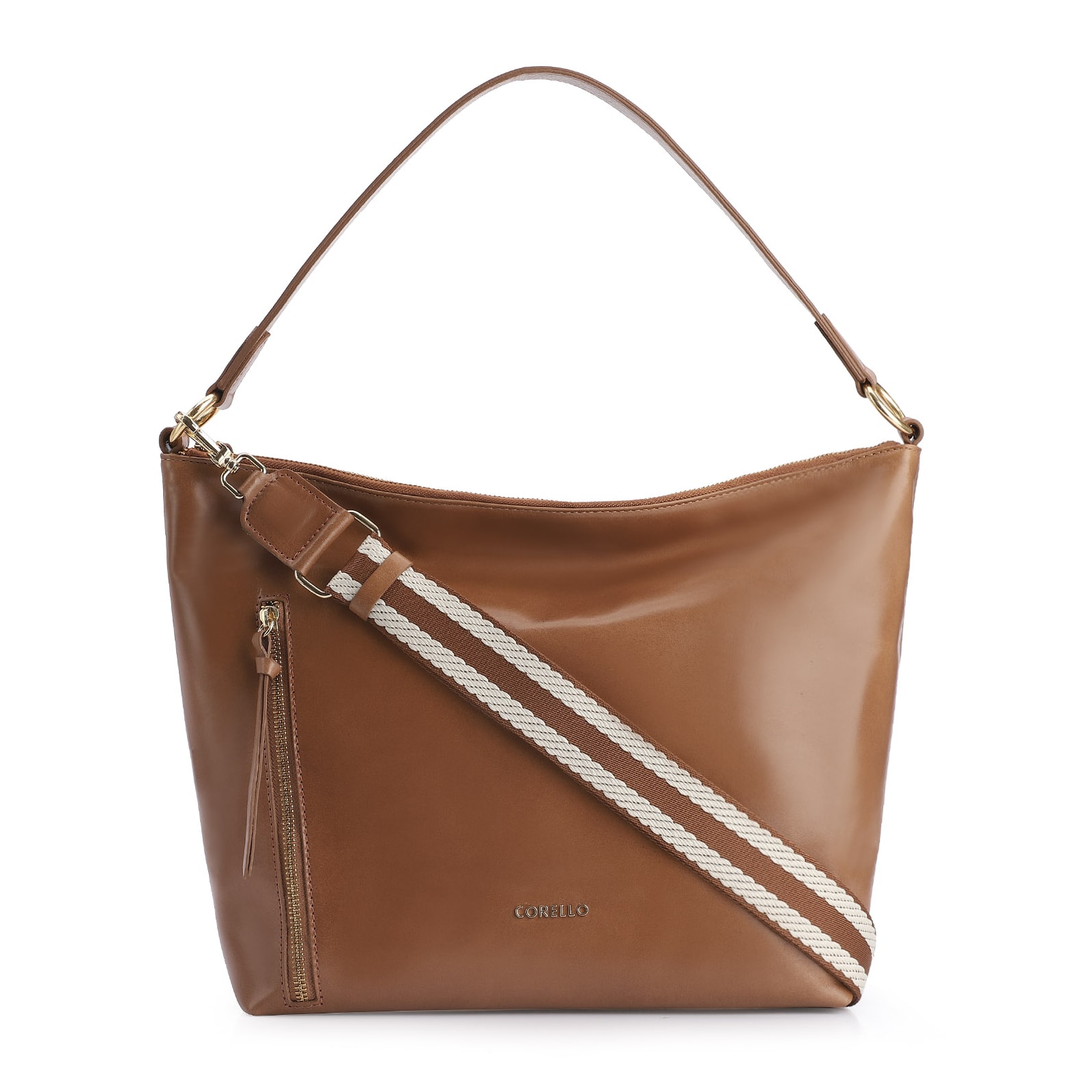 Bolsa Hobo Couro Marrom