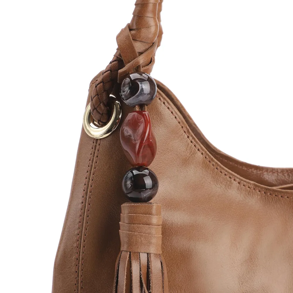 Bolsa Hobo Couro Marrom - imagem 5