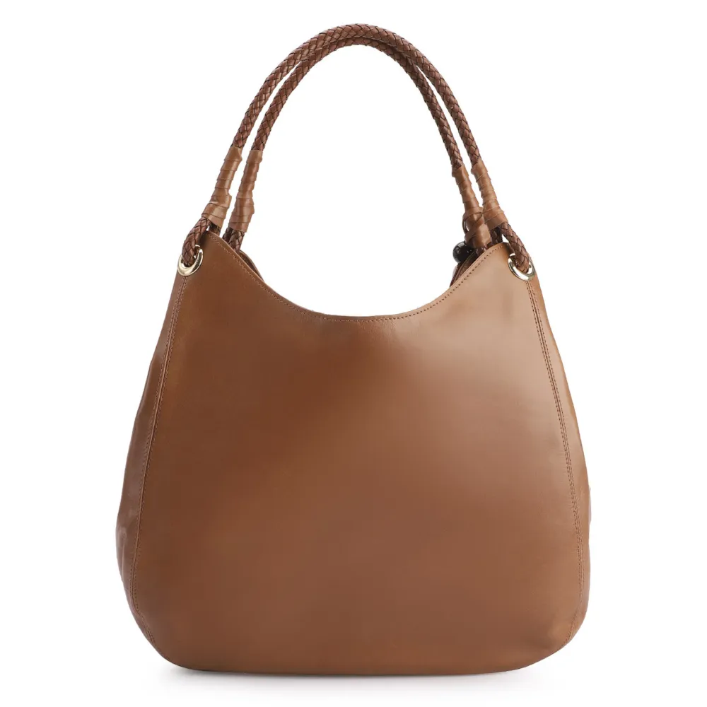 Bolsa Hobo Couro Marrom - imagem 3