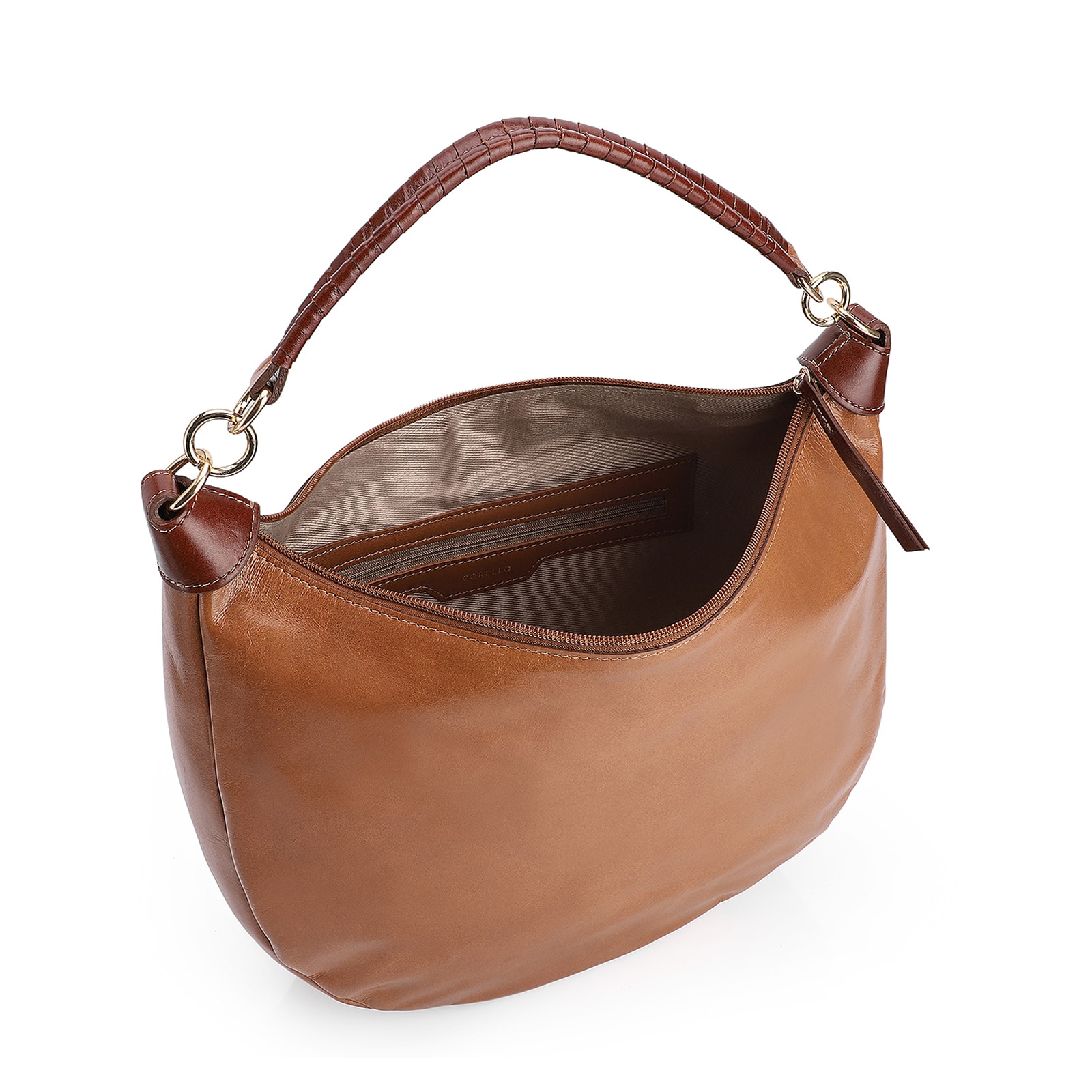 Bolsa Hobo Couro Marrom