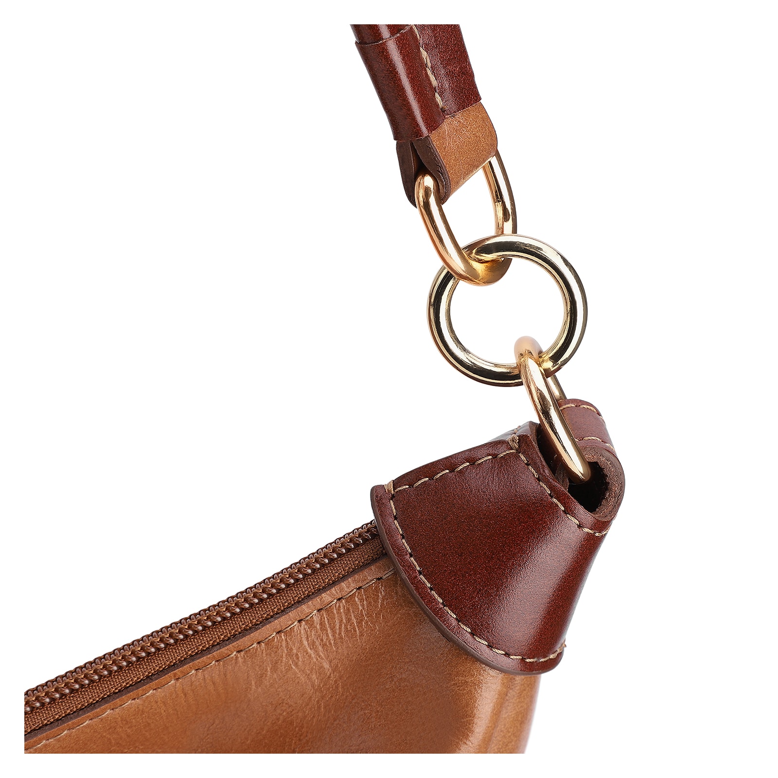 Bolsa Hobo Couro Marrom