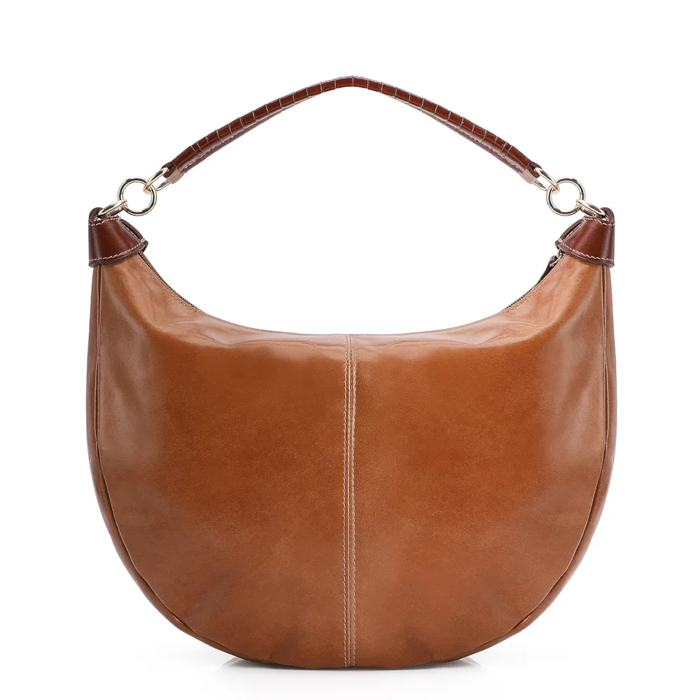 Bolsa Hobo Couro Marrom - imagem 3