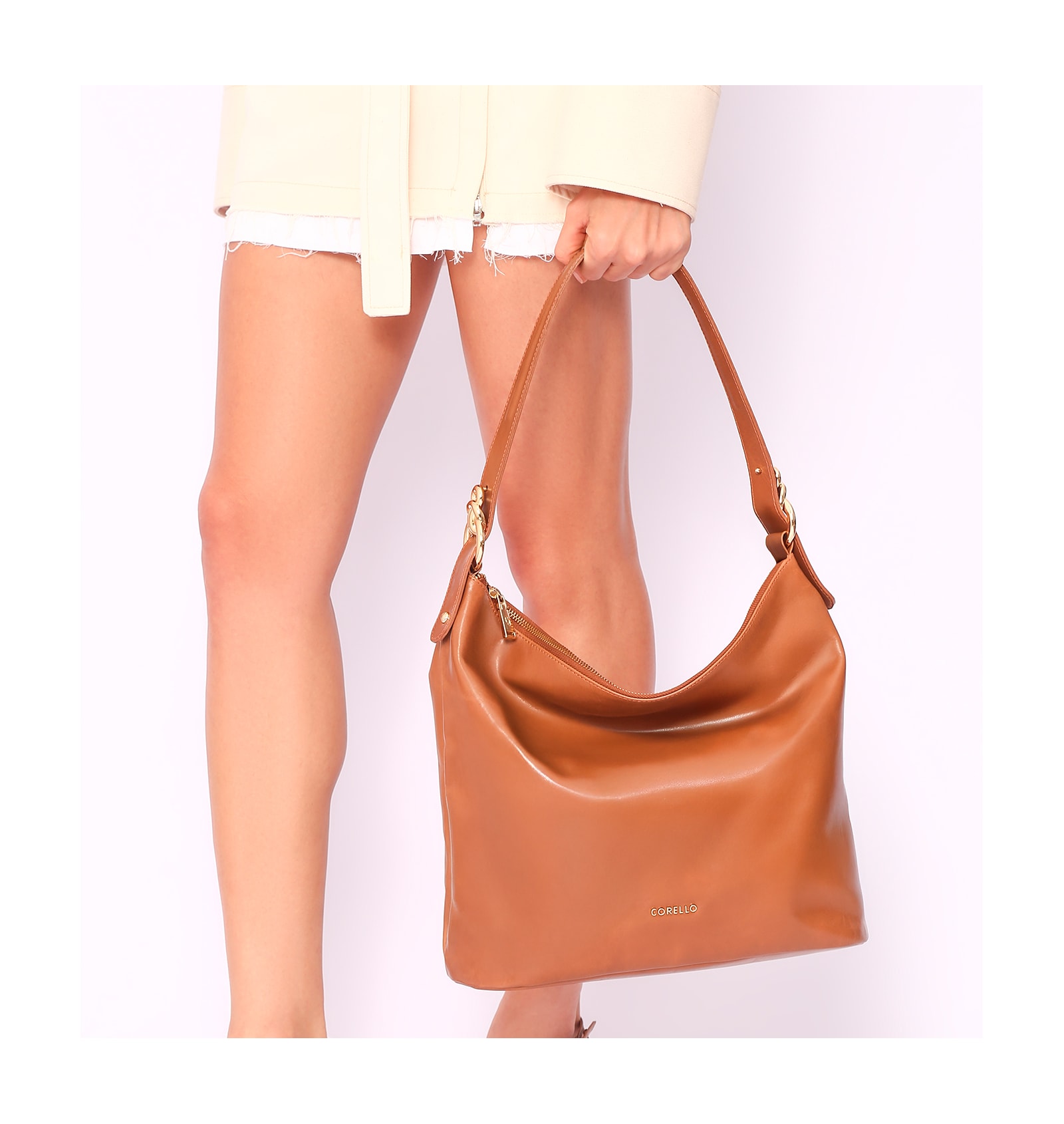 Bolsa Hobo Couro Marrom