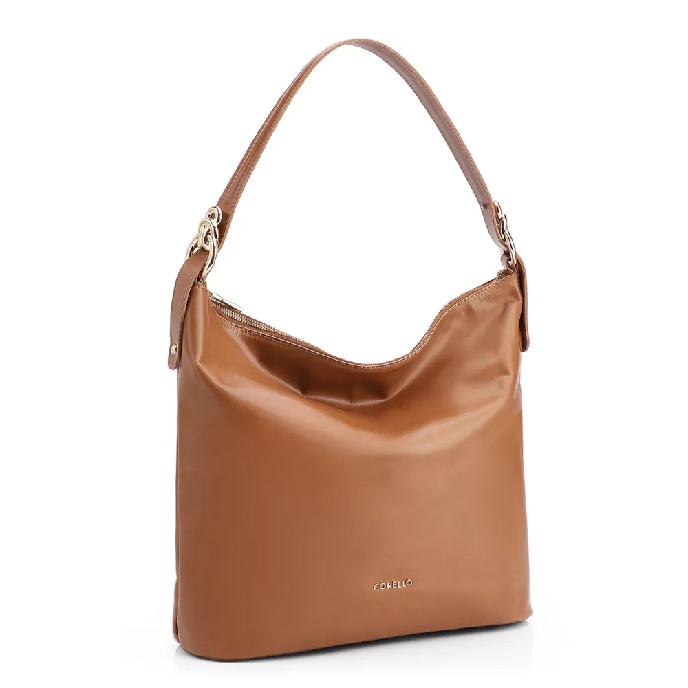 Bolsa Hobo Couro Marrom - imagem 3
