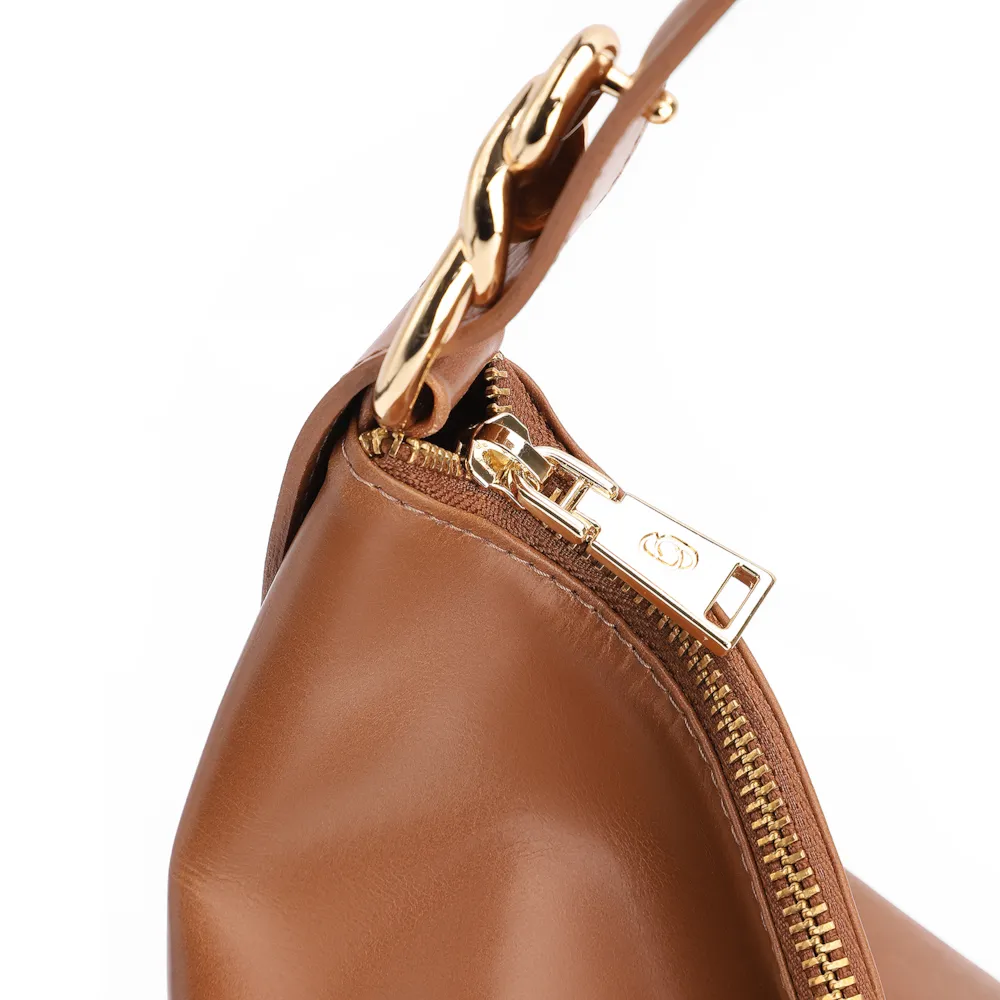 Bolsa Hobo Couro Marrom - imagem 6