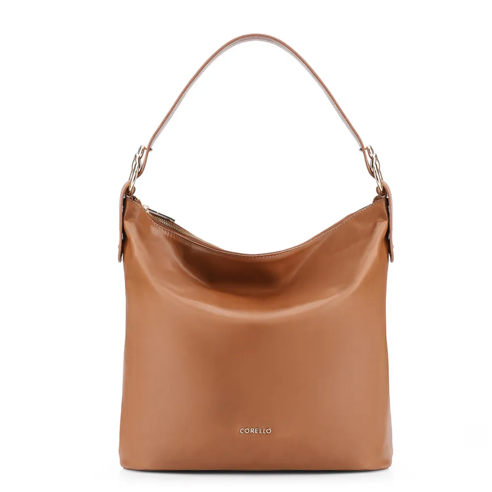Bolsa Hobo Couro Marrom
