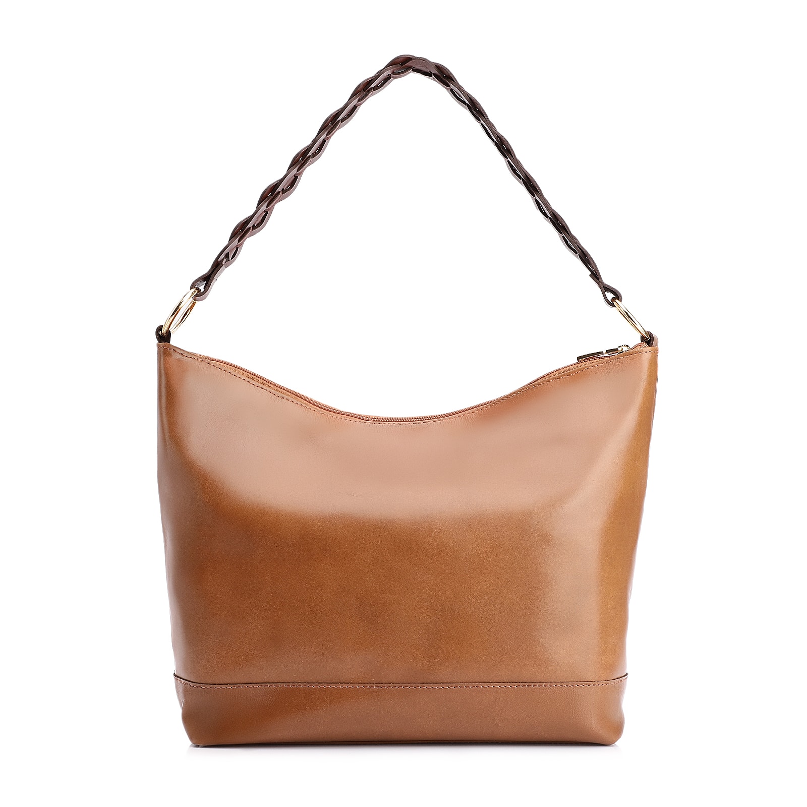 Bolsa Hobo Couro Marrom