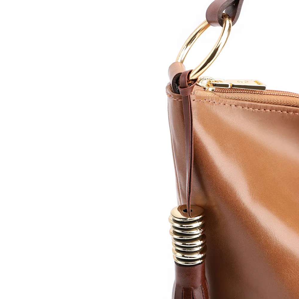 Bolsa Hobo Couro Marrom - imagem 7