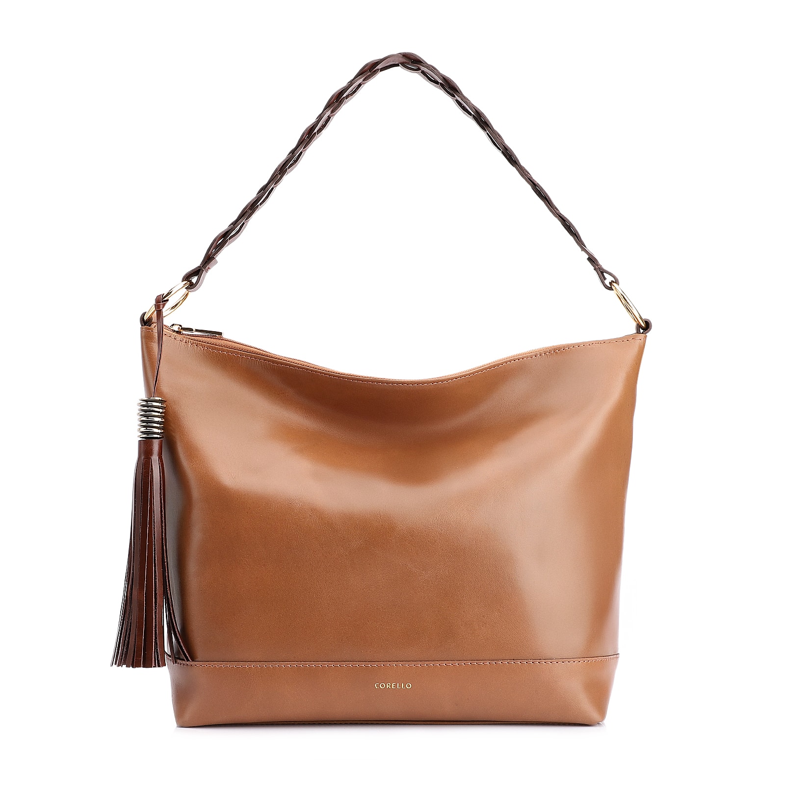 Bolsa Hobo Couro Marrom