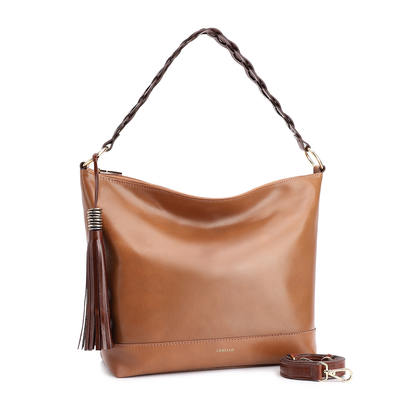 Bolsa Hobo Couro Marrom