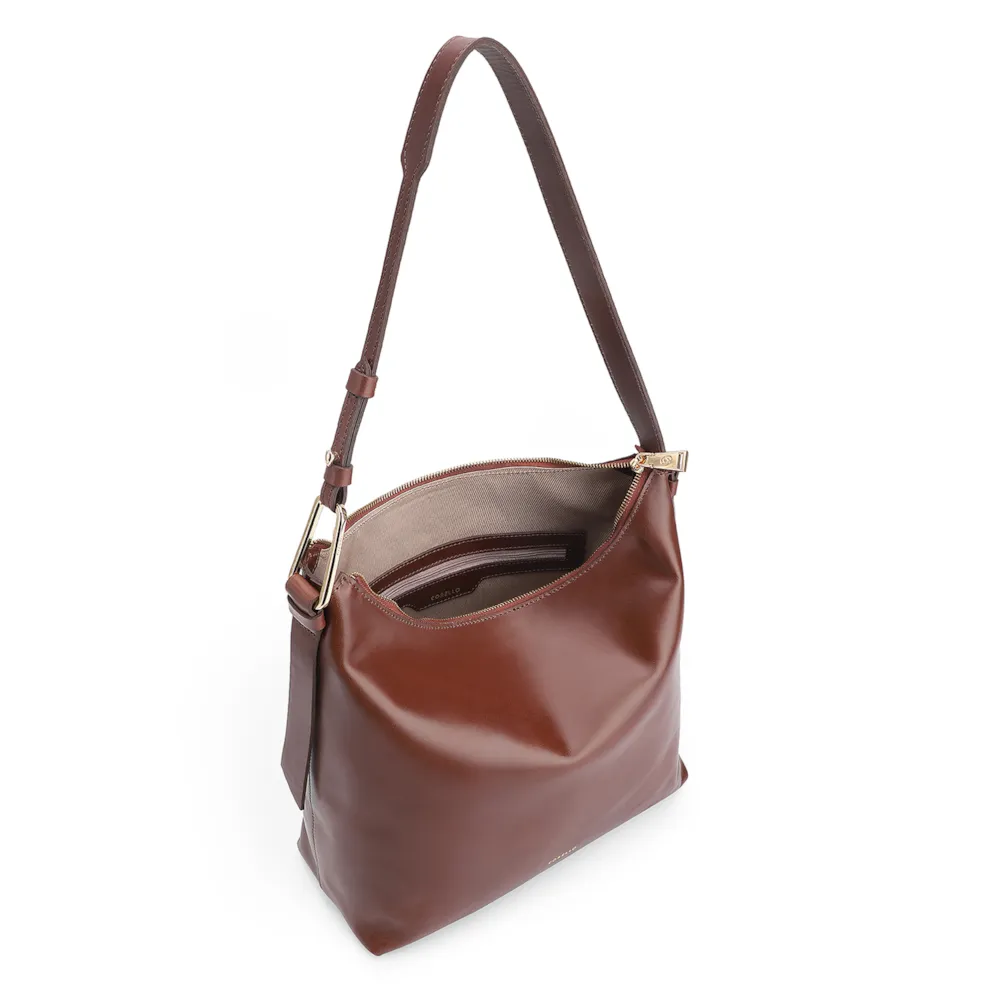 Bolsa Hobo Couro Marrom - imagem 4