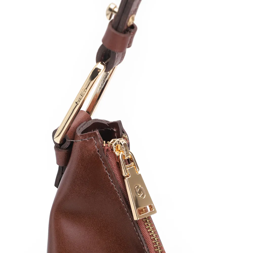 Bolsa Hobo Couro Marrom - imagem 5