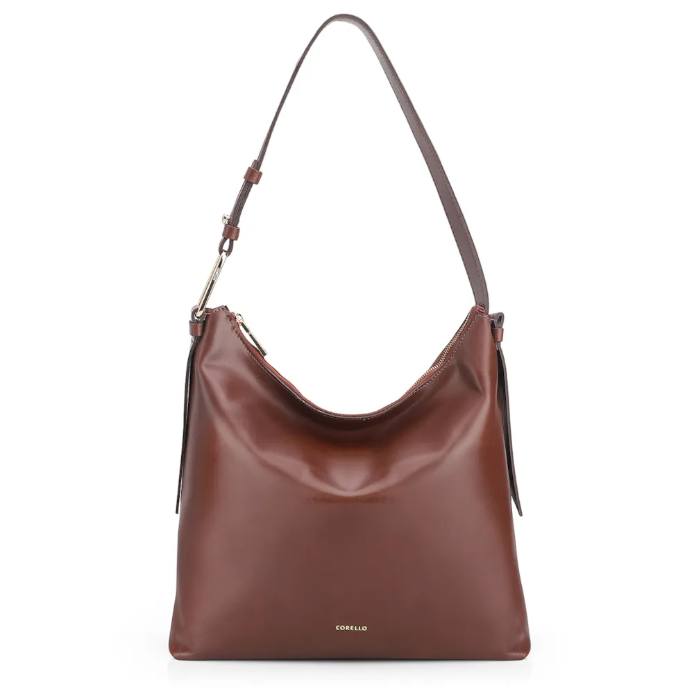 Bolsa Hobo Couro Marrom