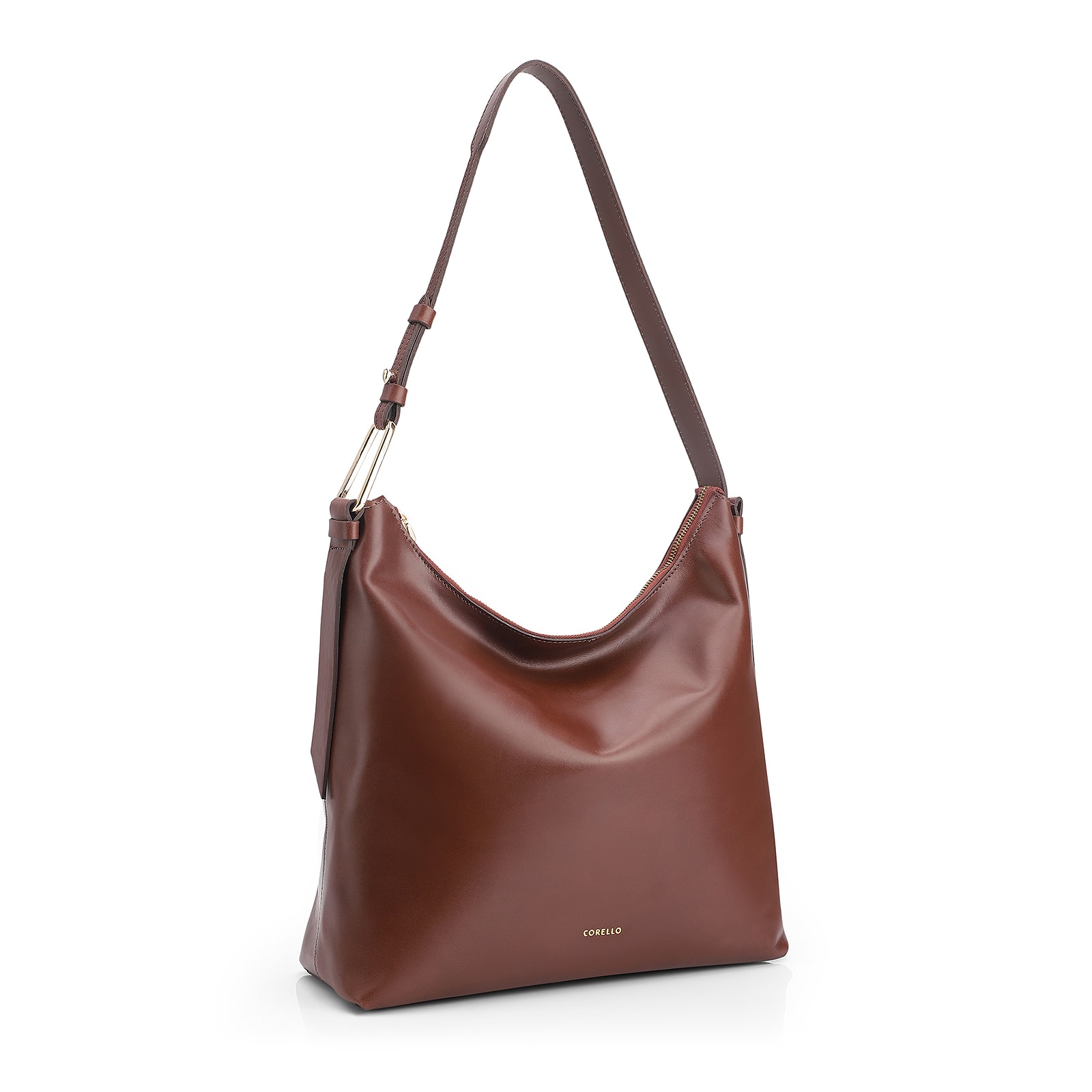 Bolsa Hobo Couro Marrom