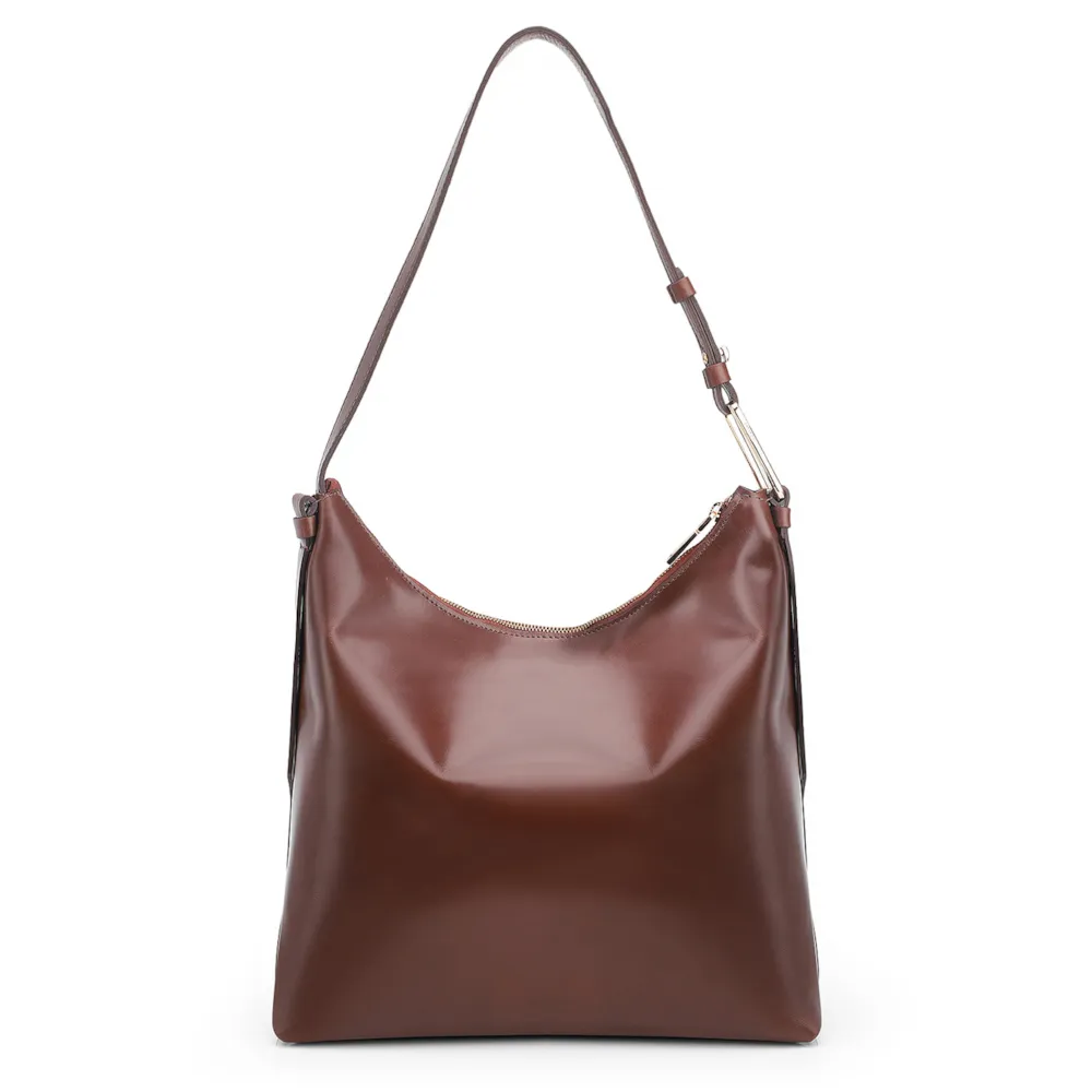 Bolsa Hobo Couro Marrom - imagem 3