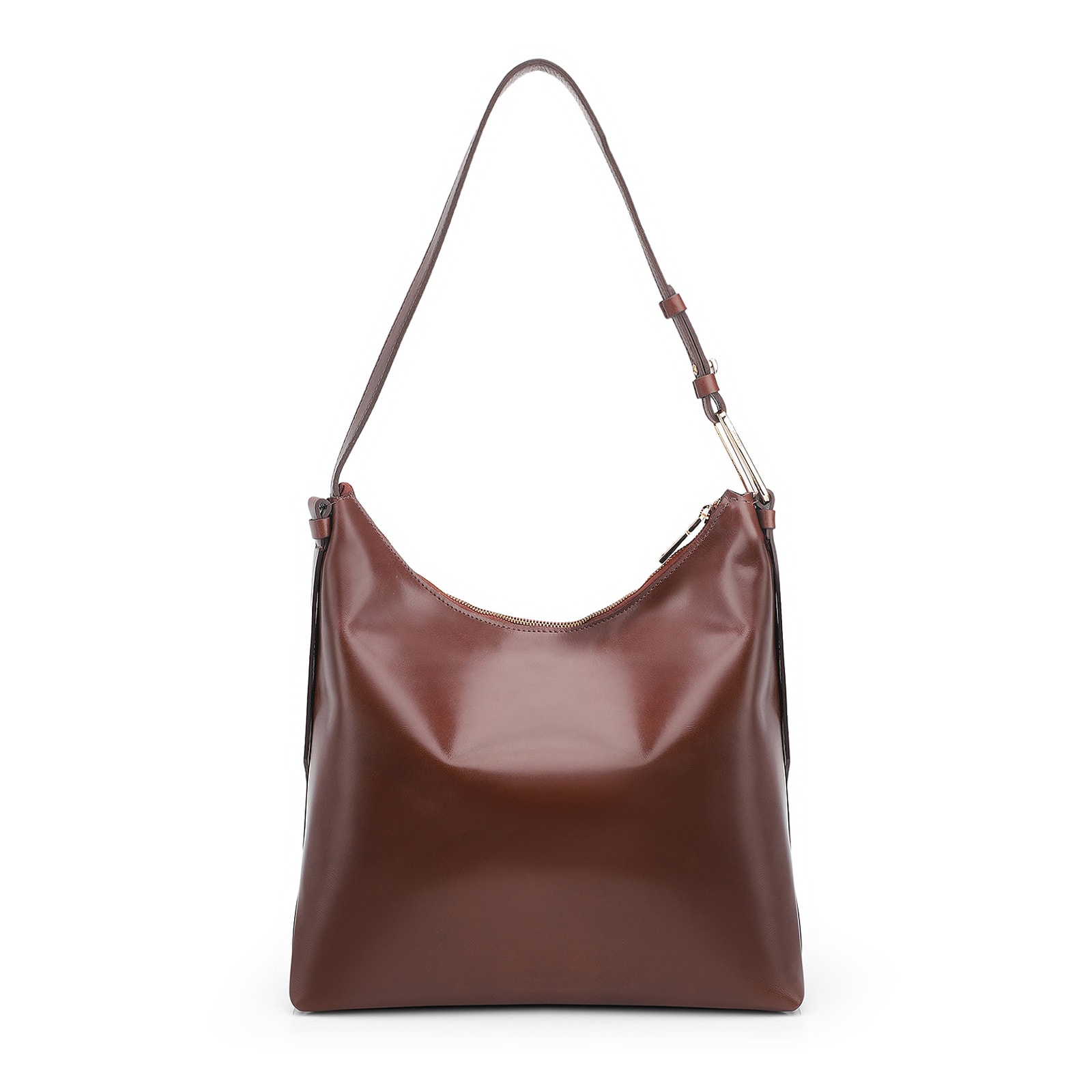 Bolsa Hobo Couro Marrom