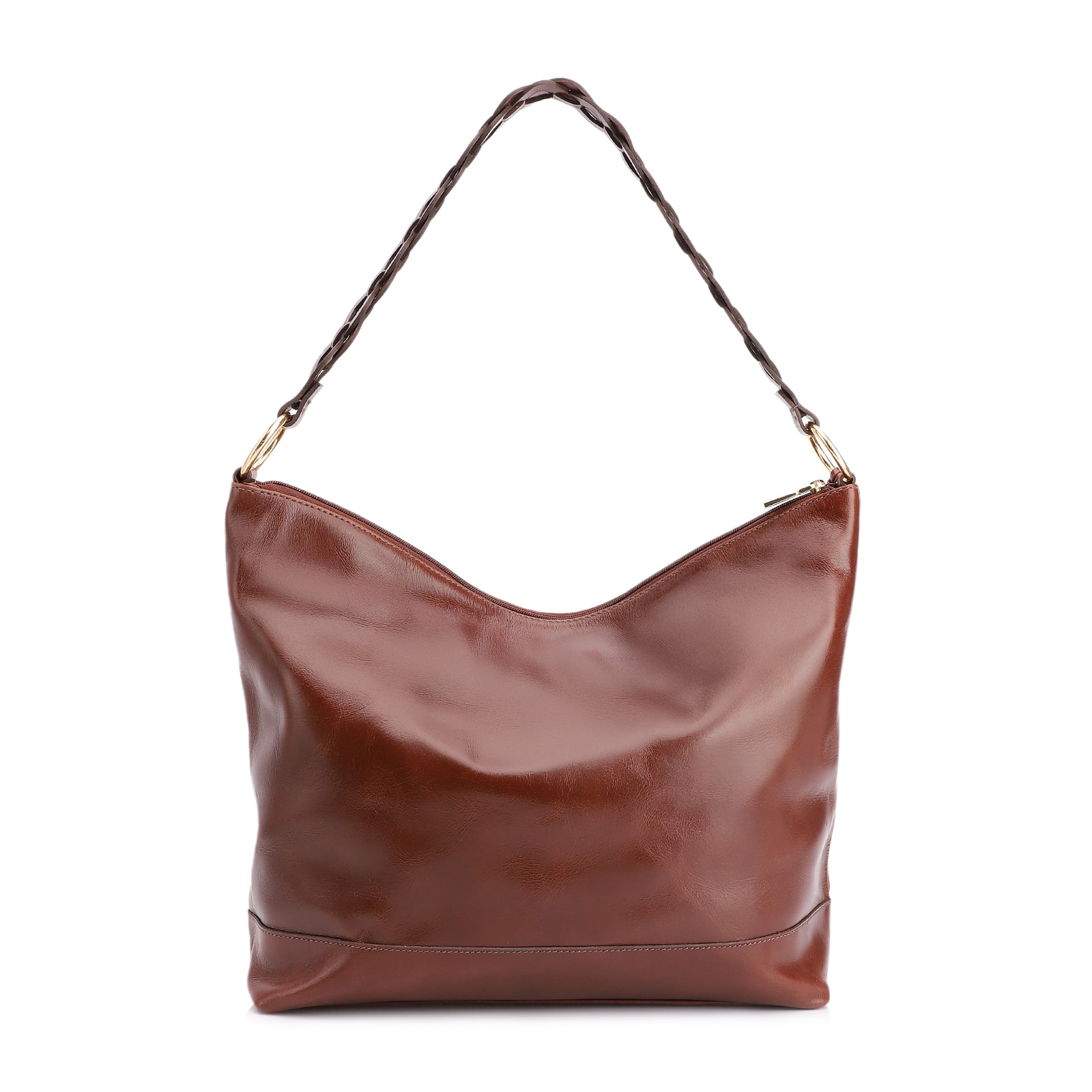 Bolsa Hobo Couro Marrom