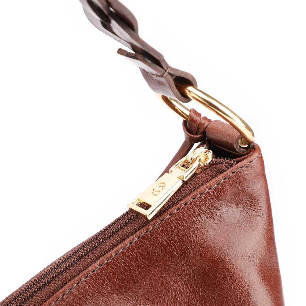 Bolsa Hobo Couro Marrom - imagem 6