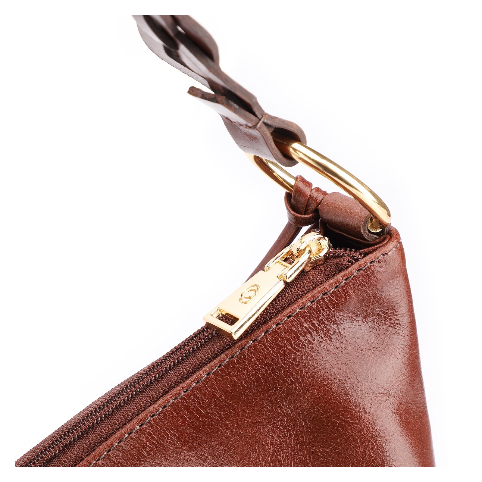 Bolsa Hobo Couro Marrom