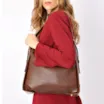 Bolsa Hobo Couro Marrom - imagem 2