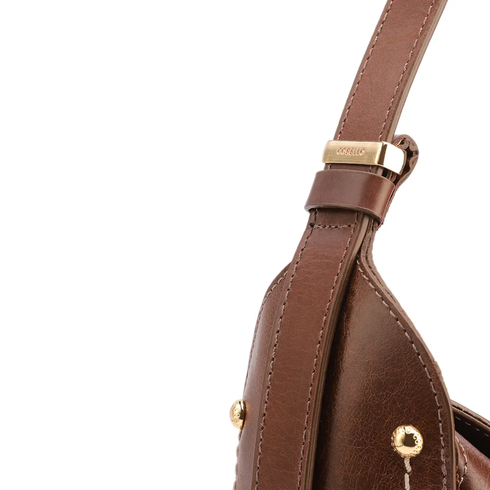 Bolsa Hobo Couro Marrom - imagem 6