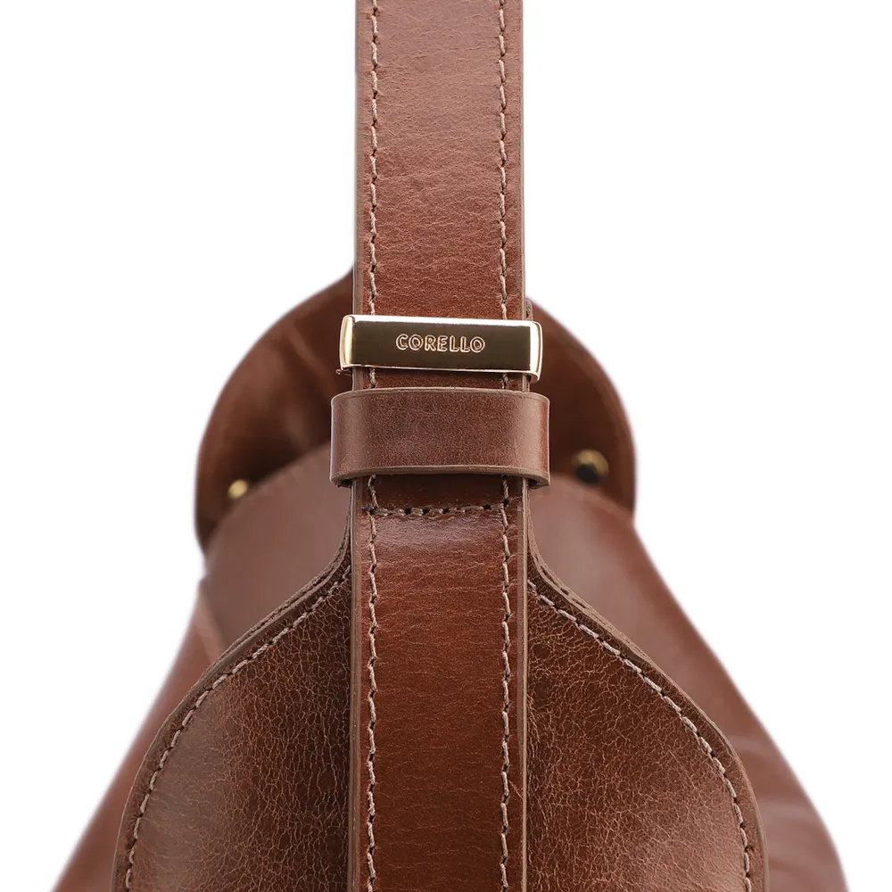 Bolsa Hobo Couro Marrom - imagem 8