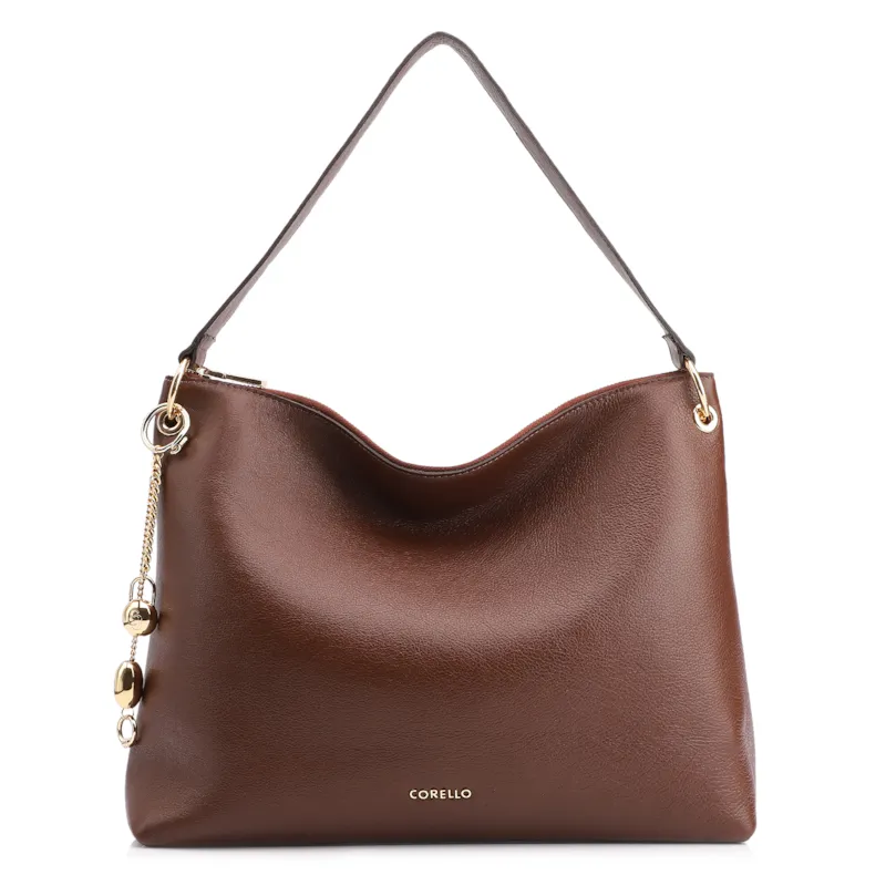 Bolsa Hobo Couro Marrom