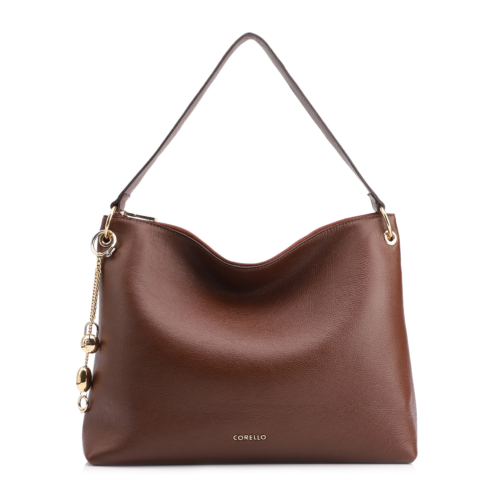 Bolsa Hobo Couro Marrom
