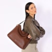 Bolsa Hobo Couro Marrom - imagem 2