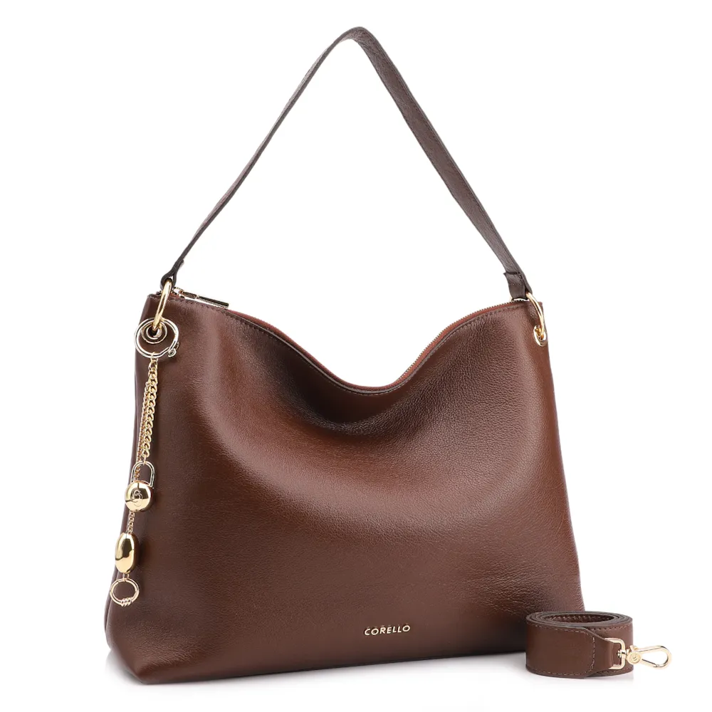 Bolsa Hobo Couro Marrom - imagem 3
