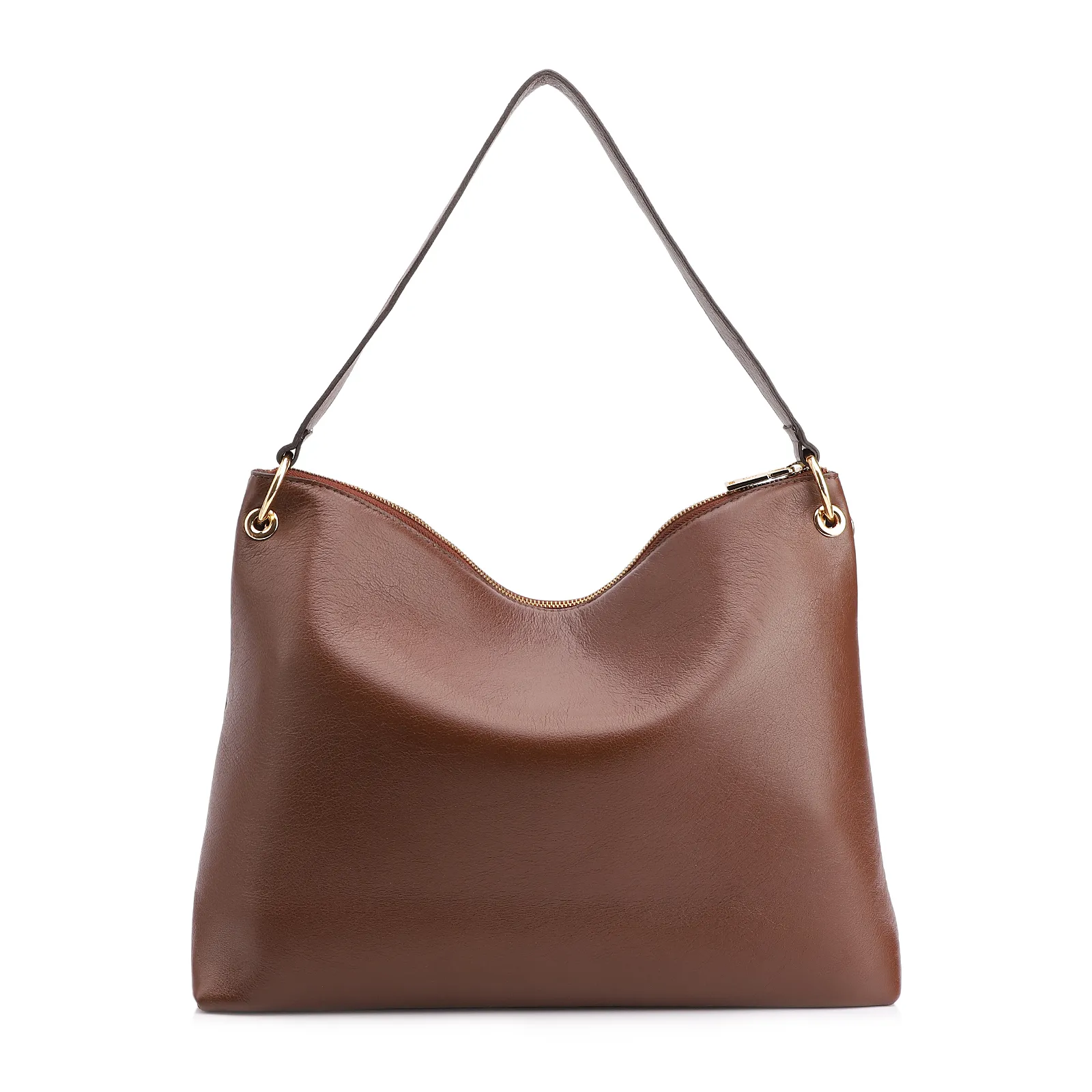 Bolsa Hobo Couro Marrom
