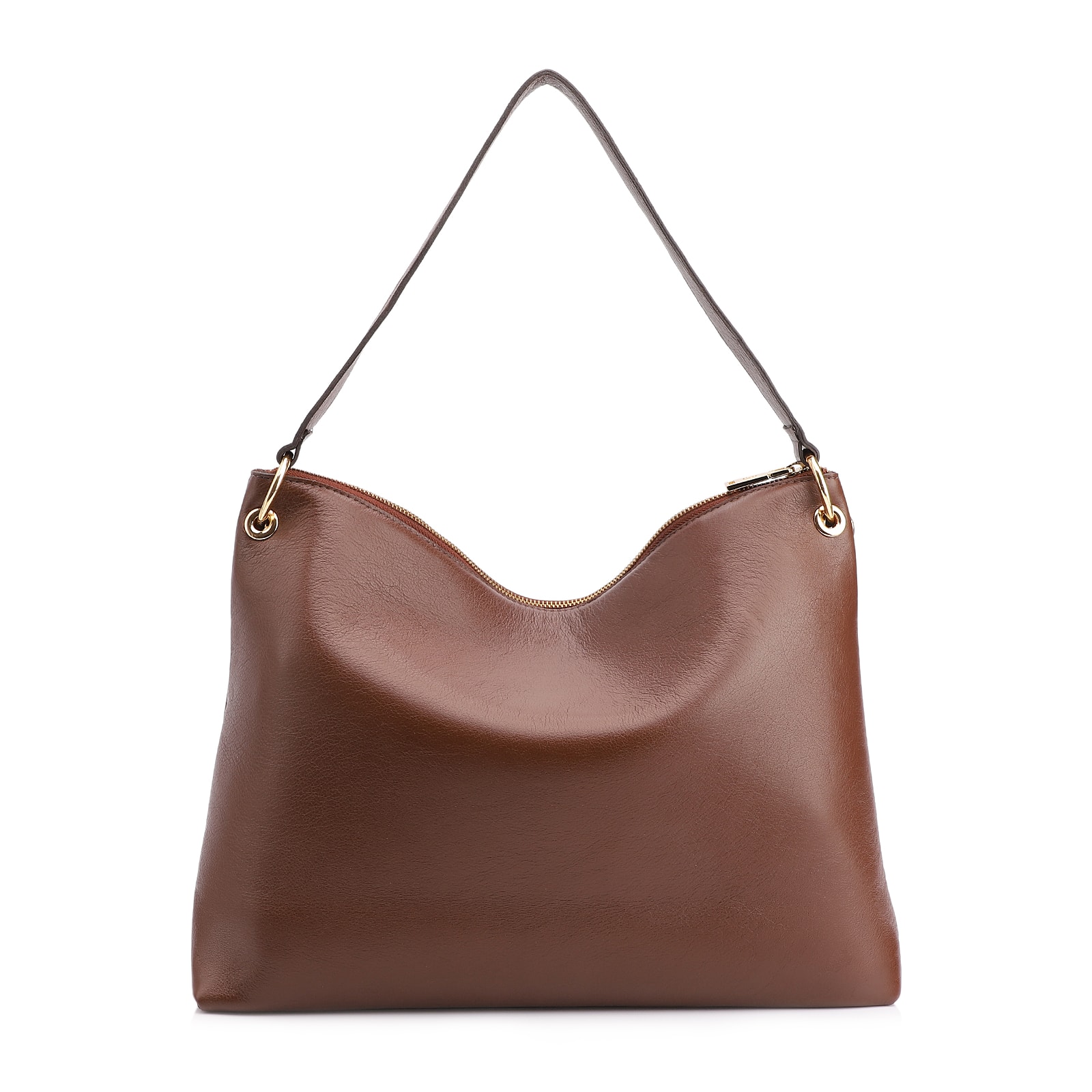 Bolsa Hobo Couro Marrom