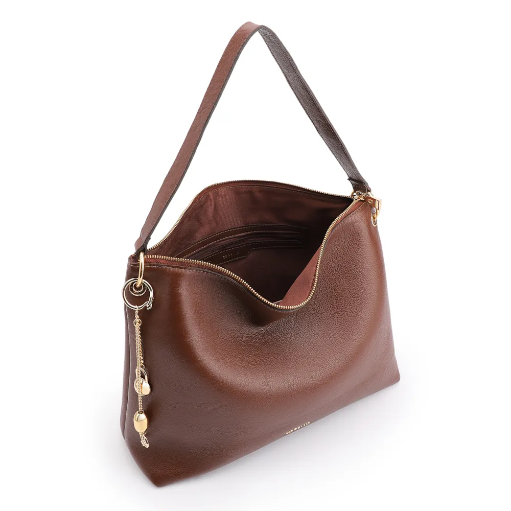 Bolsa Hobo Couro Marrom - imagem 5