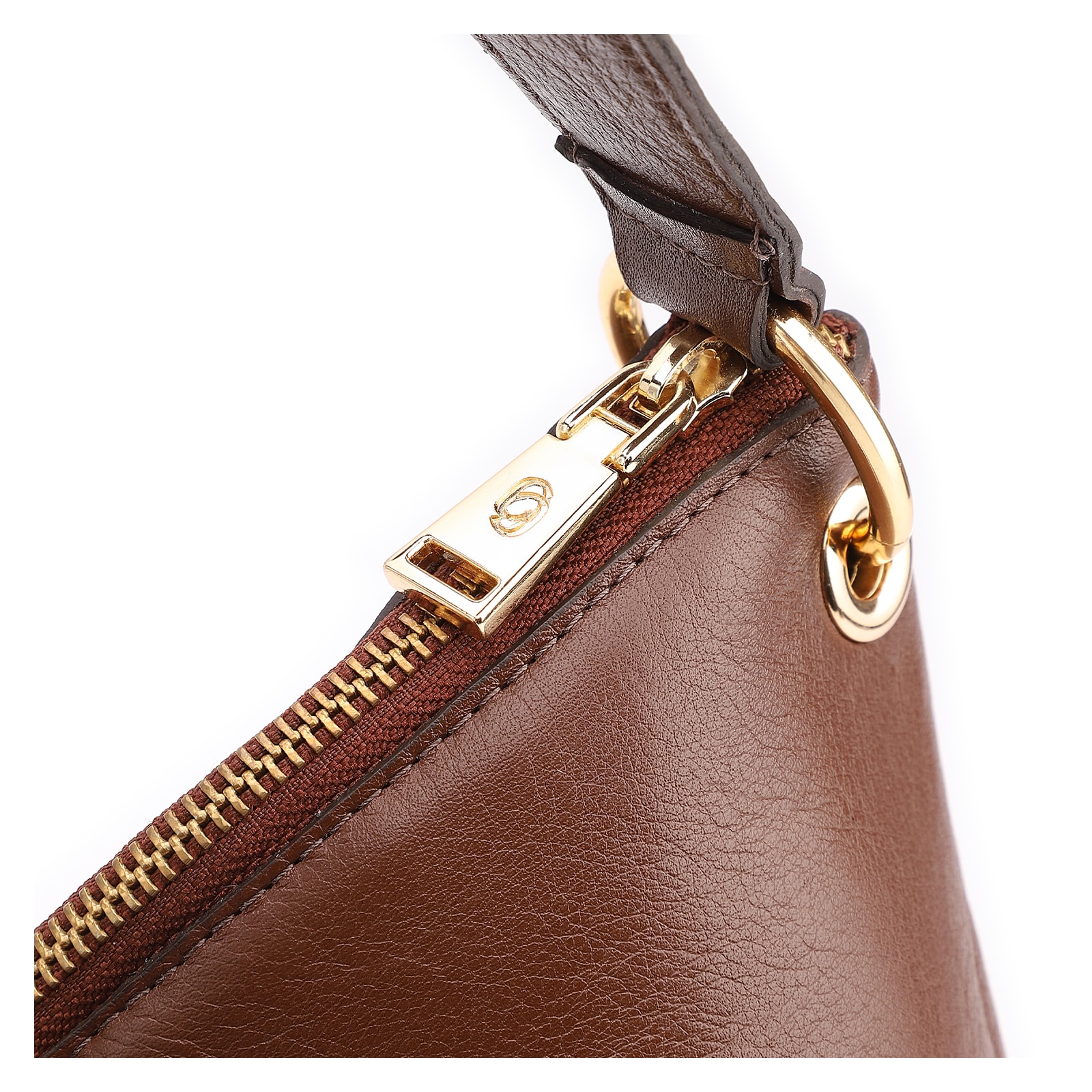 Bolsa Hobo Couro Marrom