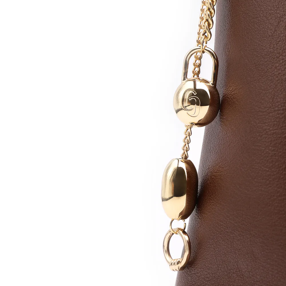 Bolsa Hobo Couro Marrom - imagem 7