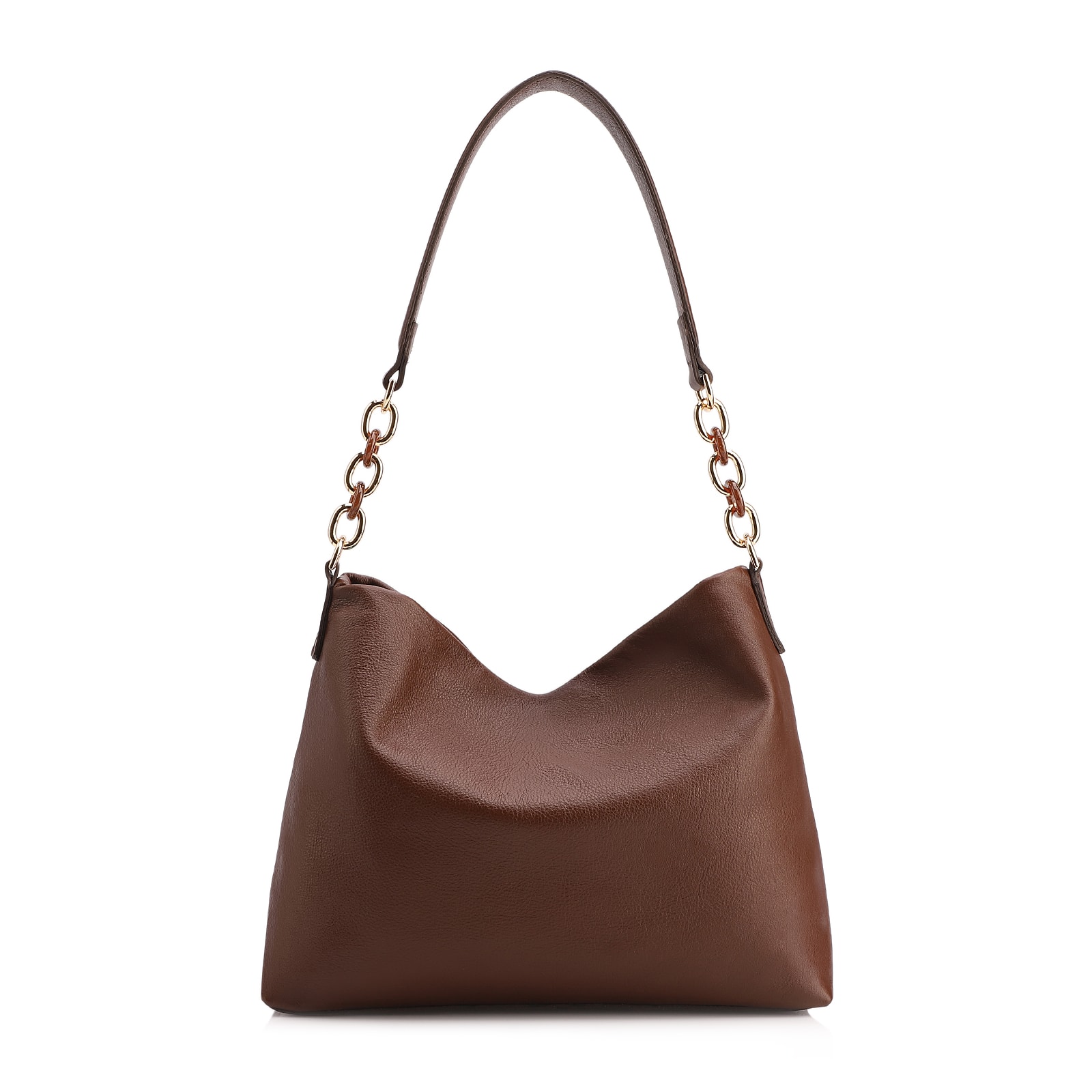 Bolsa Hobo Couro Marrom