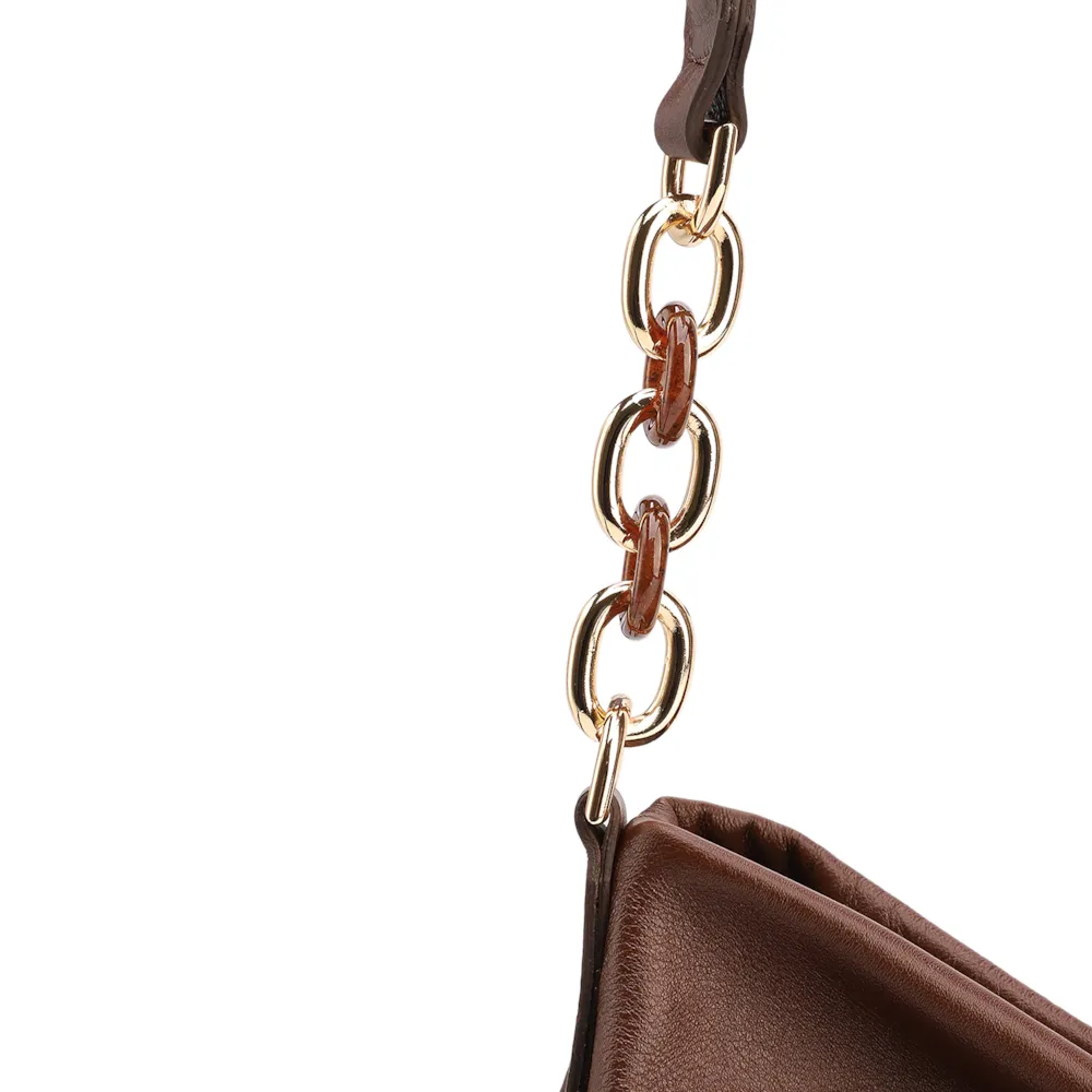 Bolsa Hobo Couro Marrom - imagem 6