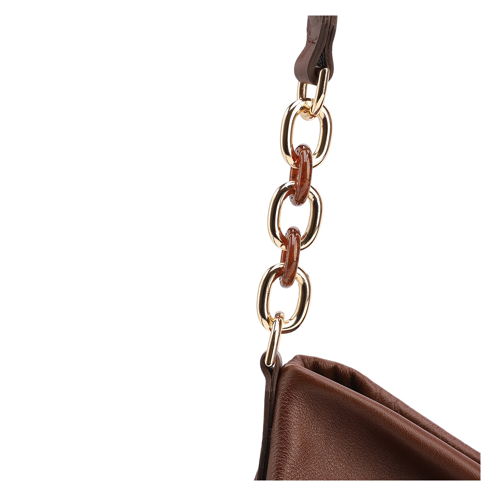 Bolsa Hobo Couro Marrom
