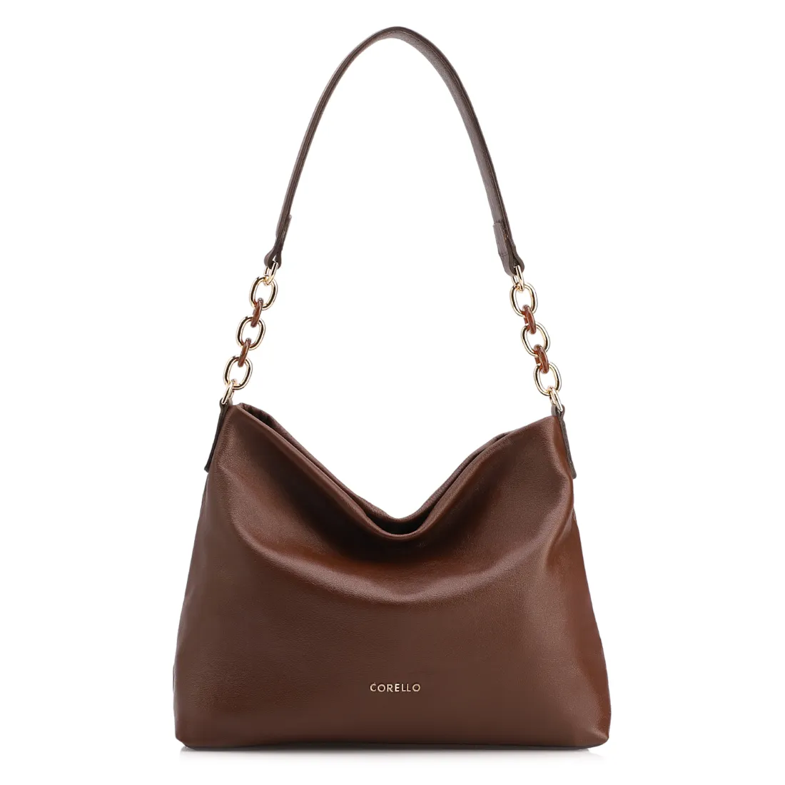 Bolsa Hobo Couro Marrom
