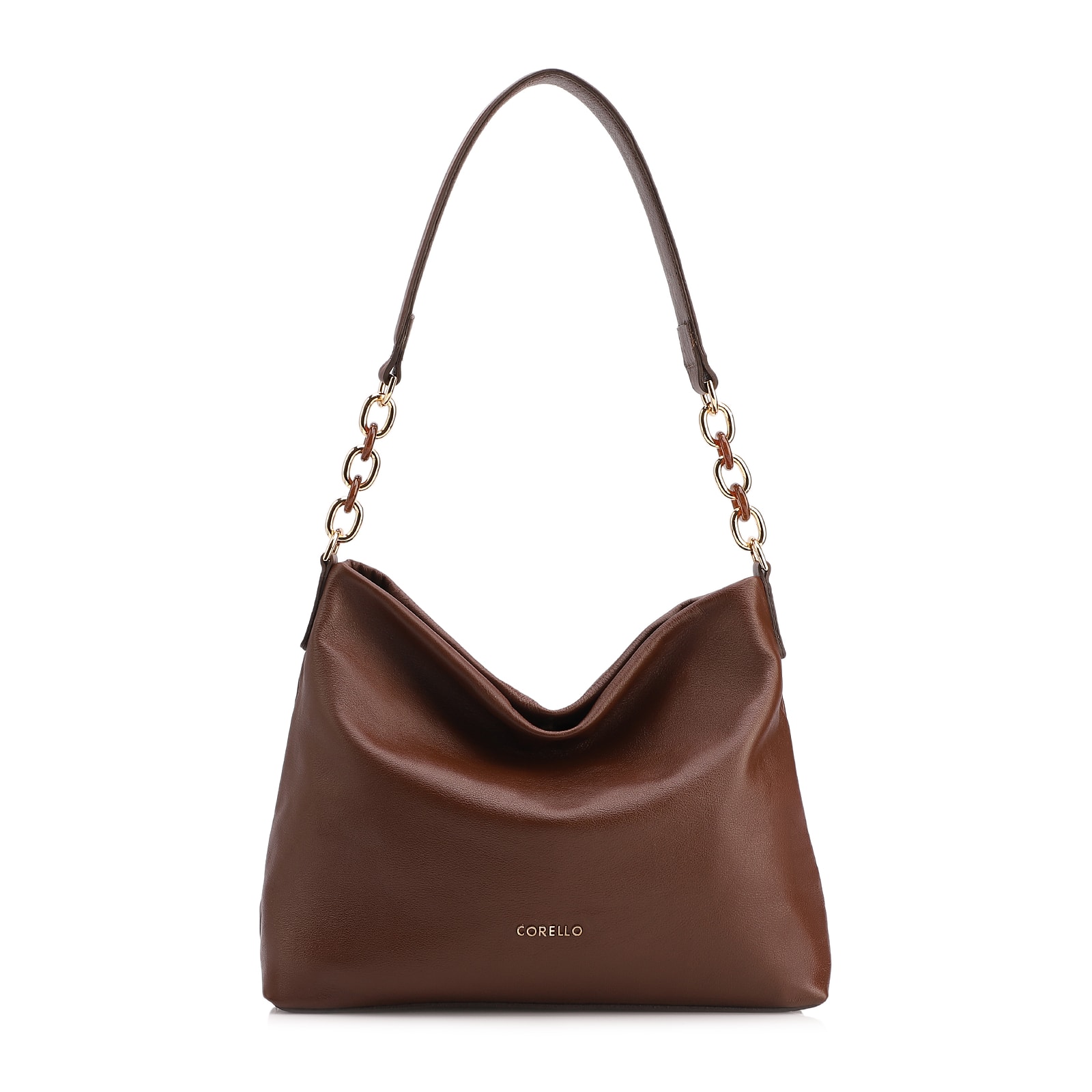 Bolsa Hobo Couro Marrom
