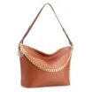Bolsa Hobo Couro Marrom Claro - imagem 3